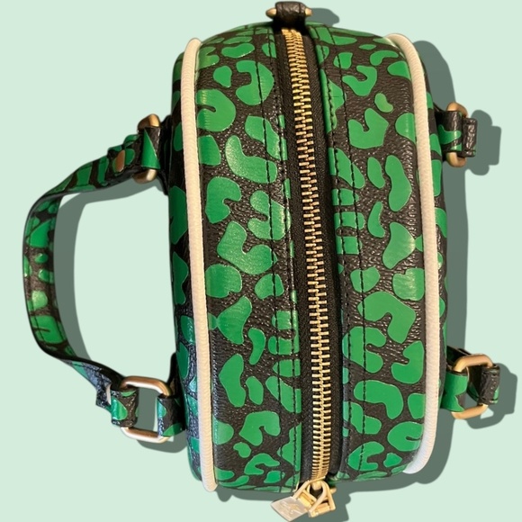 Authentic Von Dutch Lime Cheetah Bowling Bag Crossbody Purse Y2K Retro Vibe - Picture 10 of 14